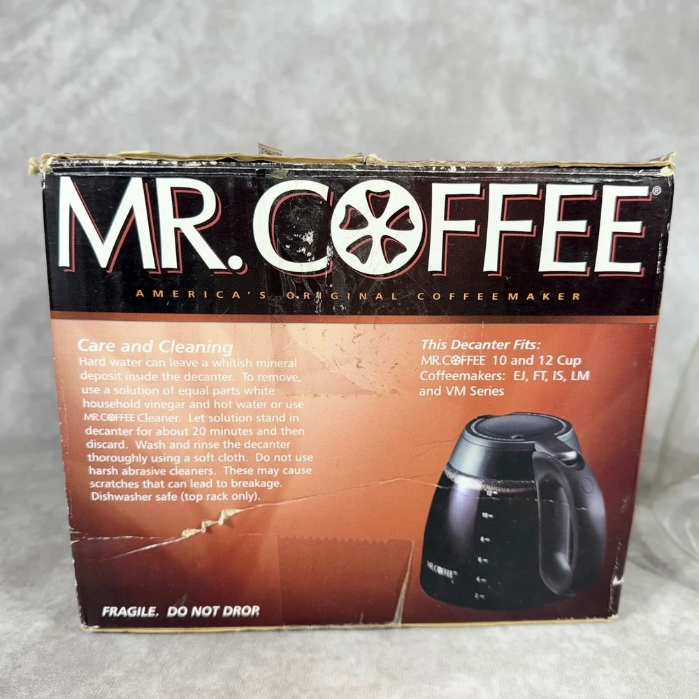 Mr Coffee 12 Cup Replacement‎ Decanter Blk ISD13 Fits: EJ, FT, IS, LM, VM Series